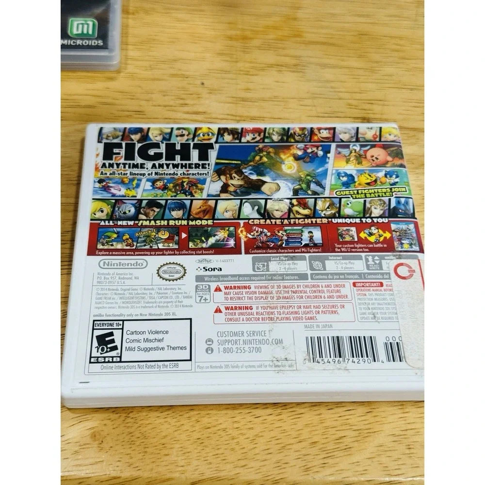 Super Smash Bros Nintendo 3DS Game w Case No Manual